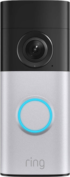 Ring - Wired Doorbell Plus (2nd Gen) — Retinal 2K, Motion Detection, Night Vision - Nickel Silver