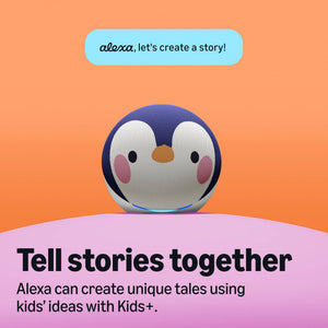 Amazon - Kids Echo Dot (newest model), kid-tuned Alexa, 1 year of Kids+ included, parental controls, sleep support - Penguin