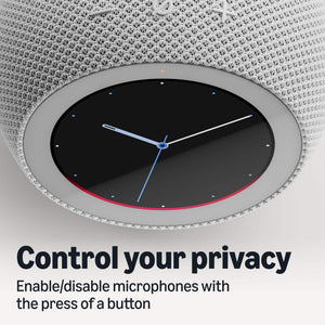 Amazon - Echo Time (all-new), Customizable smart clock, Smart alarms, Ambient sounds, Smart home hub, Designed for Alexa+ - Glacier White