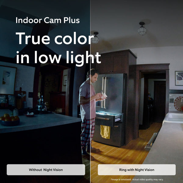 Ring - Battery Doorbell 2K (newest model), Speckled Gray + Indoor Cam Plus - White
