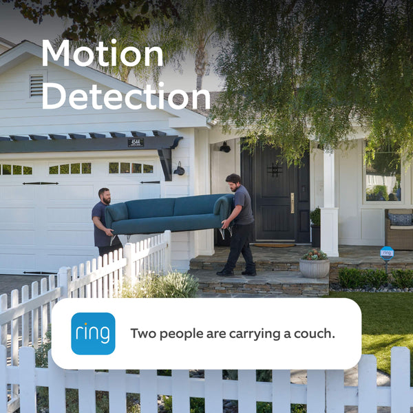 Ring - Battery Doorbell (2Pk) Retinal 2K with wide-angle video, up to 6x Zoom, Two-Way Talk, and Built-In Battery - Speckled Grey