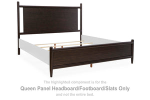 Dantenton - Queen Panel Headboard / Footboard / Slats - Merlot