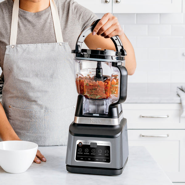 Ninja - Professional Plus Kitchen System with Auto-iQ & (2) 24oz Single-Serve Cups - Stainless Steel