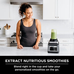 Ninja - Professional Plus Kitchen System with Auto-iQ & (2) 24oz Single-Serve Cups - Stainless Steel