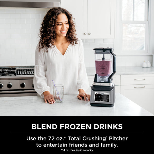 Ninja - Professional Plus Kitchen System with Auto-iQ & (2) 24oz Single-Serve Cups - Stainless Steel