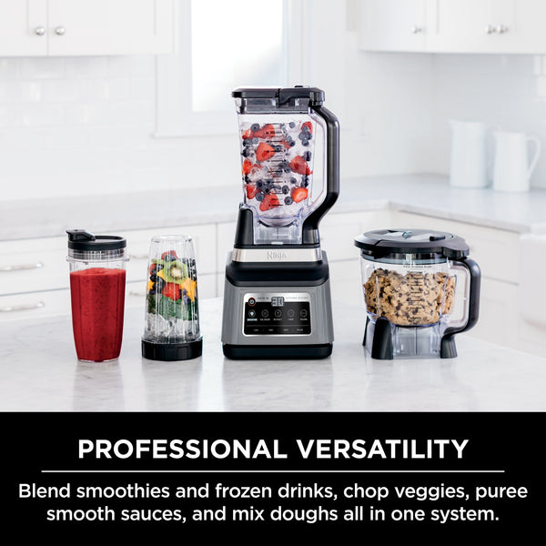 Ninja - Professional Plus Kitchen System with Auto-iQ & (2) 24oz Single-Serve Cups - Stainless Steel
