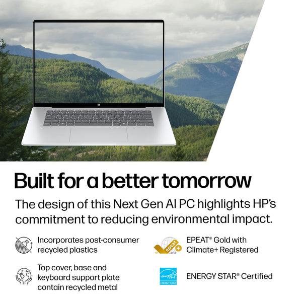 HP - OmniBook 5 - 16" 2K OLED Touch-Screen Laptop - Snapdragon X Plus (2024) - 16GB Memory - 1TB SSD - Copilot+ PC - Glacier Silver