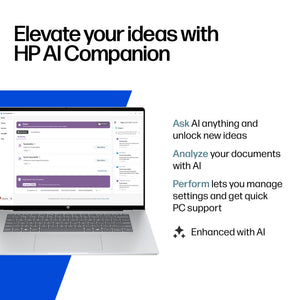 HP - OmniBook 5 - 16" 2K OLED Touch-Screen Laptop - Snapdragon X Plus (2024) - 16GB Memory - 1TB SSD - Copilot+ PC - Glacier Silver
