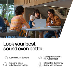 HP - OmniBook 5 - 16" 2K OLED Touch-Screen Laptop - Snapdragon X Plus (2024) - 16GB Memory - 1TB SSD - Copilot+ PC - Glacier Silver