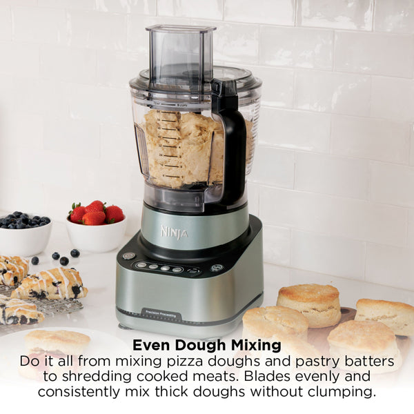 Ninja - PrecisionPro 9-Cup, 1000-Peak-Watt Food Processor for Chopping, Slicing, Shredding, Mixing - Silver
