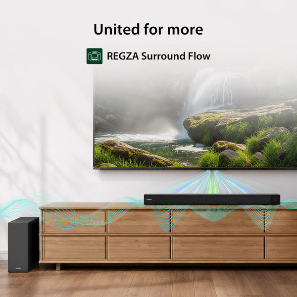 Toshiba - C210WR 2.1 Channel Soundbar with Wireless Subwoofer, Dolby Audio - Black