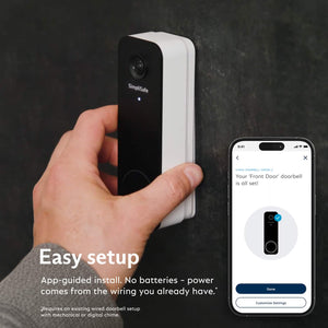 SimpliSafe - Video Doorbell Series 2 - Black