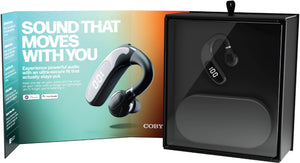 Coby - Wireless Headset with case - Black