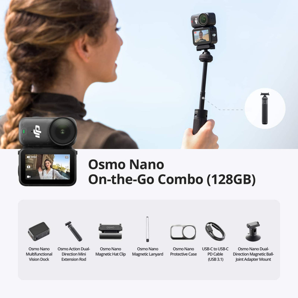 DJI - Osmo Nano On-the-Go Combo Action Camera - Black