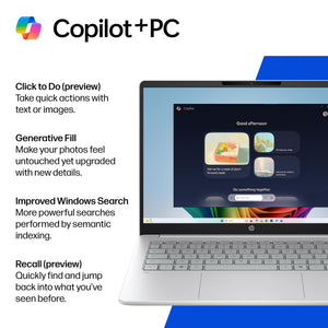 HP - OmniBook 3 - 14" 2K Touchscreen Laptop - Snapdragon X - 16GB Memory - 512GB SSD - Copilot+ PC - Glacier Silver