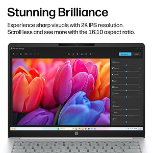 HP - OmniBook 3 - 14" 2K Touchscreen Laptop - Snapdragon X - 16GB Memory - 512GB SSD - Copilot+ PC - Glacier Silver