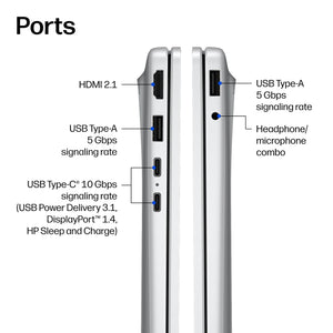 HP - OmniBook 3 - 16" 2K Touchscreen Laptop - AMD Ryzen 5 40 - 16GB Memory - 256GB SSD - Glacier Silver