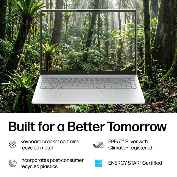 HP - OmniBook 3 - 16" 2K Touchscreen Laptop - AMD Ryzen 5 40 - 16GB Memory - 256GB SSD - Glacier Silver