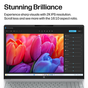 HP - OmniBook 3 - 16" 2K Touchscreen Laptop - AMD Ryzen 5 40 - 16GB Memory - 256GB SSD - Glacier Silver