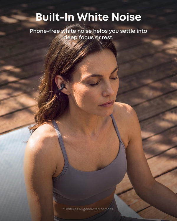 Anker - Soundcore AeroClip 2 Open-Ear Clip-On Earbuds - with Guinness World Records-Certified Call Quality - Black
