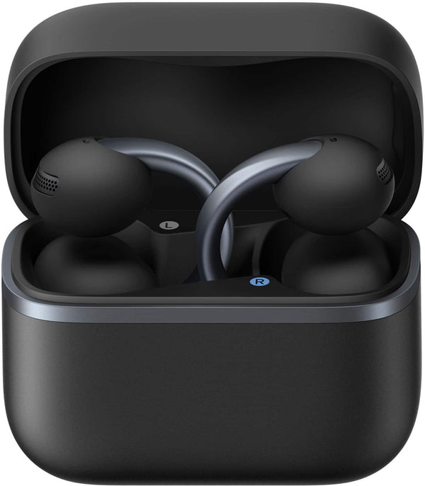 Anker - Soundcore AeroClip 2 Open-Ear Clip-On Earbuds - with Guinness World Records-Certified Call Quality - Black