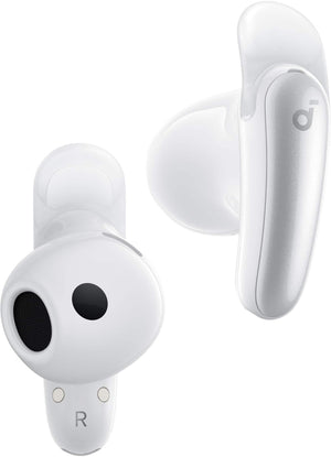 Soundcore - by Anker Liberty Buds Semi-In-Ear Adaptive Noise Cancelling Bluetooth Wireless Earbuds - White