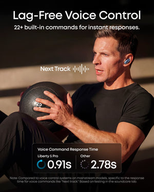 Anker - Soundcore Liberty 5 Pro Noise Cancelling Earbuds - with Guinness World Records-Certified Call Quality - Blue
