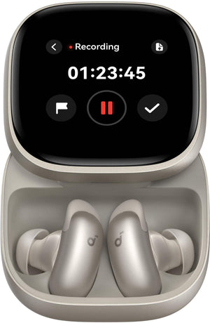 Anker - Soundcore Liberty 5 Pro Max Noise Cancelling Earbuds with AI-Note Taker Case - Gold