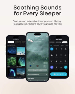 Soundcore - by Anker Sleep A30 Special Sleep Bluetooth In-Ear Earbuds Fall Asleep with Calm Soundscapes and Smart Noise Cancelling - Lunar White