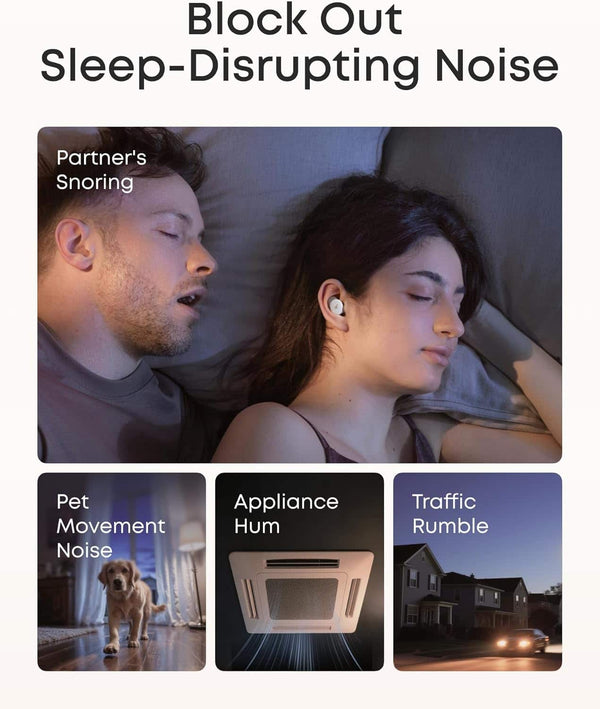 Soundcore - by Anker Sleep A30 Special Sleep Bluetooth In-Ear Earbuds Fall Asleep with Calm Soundscapes and Smart Noise Cancelling - Lunar White