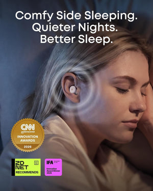 Soundcore - by Anker Sleep A30 Special Sleep Bluetooth In-Ear Earbuds Fall Asleep with Calm Soundscapes and Smart Noise Cancelling - Lunar White