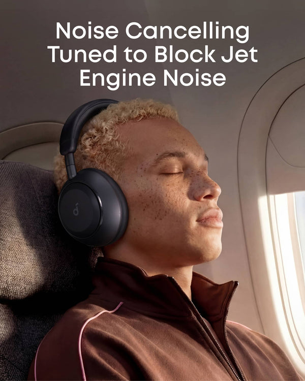 Anker - Soundcore Space 2 Wireless Bluetoth Noise Cancelling Over-the-Ear Headphones with 50H ANC Playtime and Comfort - Black