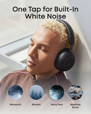 Anker - Soundcore Space 2 Wireless Bluetoth Noise Cancelling Over-the-Ear Headphones with 50H ANC Playtime and Comfort - Black