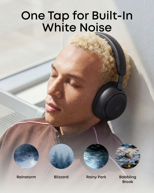 Anker - Soundcore Space 2 Wireless Bluetoth Noise Cancelling Over-the-Ear Headphones with 50H ANC Playtime and Comfort - Black