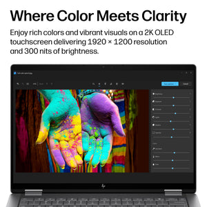 HP - OmniBook X Flip 2-in-1 - 14" 2K OLED Touchscreen Laptop - Intel Core Ultra 5 (2026) - 16GB Memory - 512GB SSD - Copilot+ - Meteor Silver