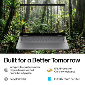HP - OmniBook X Flip 2-in-1 - 14" 2K OLED Touchscreen Laptop - Intel Core Ultra 5 (2026) - 16GB Memory - 512GB SSD - Copilot+ - Meteor Silver