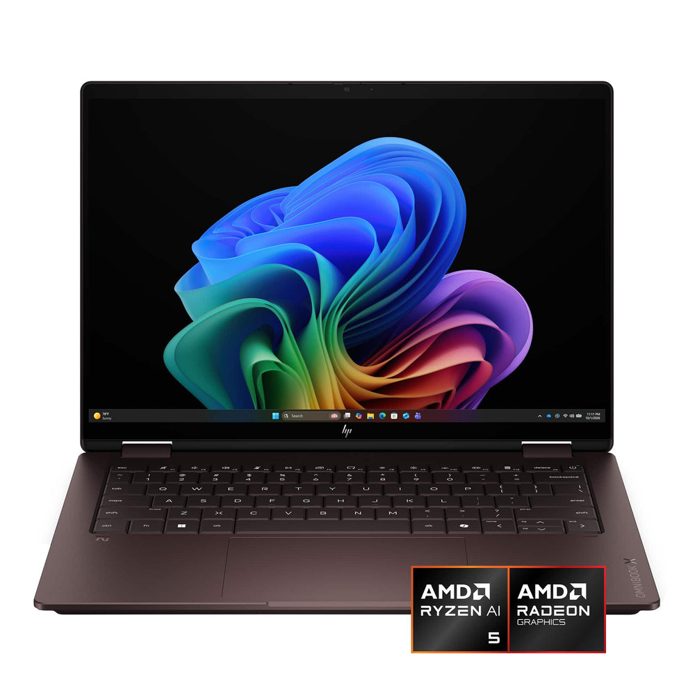 HP - OmniBook X Flip 2-in-1 - 14" 2K OLED Touchscreen Laptop - AMD Ryzen AI 5 430 (2026) - 16GB Memory - 512GB SSD - Copilot+ - Deep Espresso