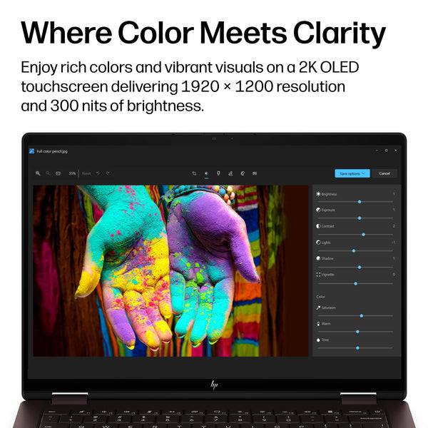 HP - OmniBook X Flip 2-in-1 - 14" 2K OLED Touchscreen Laptop - AMD Ryzen AI 5 430 (2026) - 16GB Memory - 512GB SSD - Copilot+ - Deep Espresso