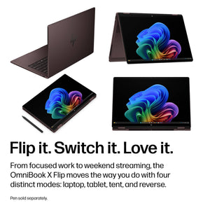 HP - OmniBook X Flip 2-in-1 - 14" 2K OLED Touchscreen Laptop - AMD Ryzen AI 5 430 (2026) - 16GB Memory - 512GB SSD - Copilot+ - Deep Espresso