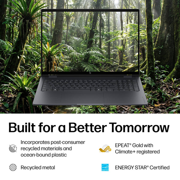HP - OmniBook X Flip 2-in-1 - 16" 2K OLED Touchscreen Laptop - Intel Core Ultra 7 (2026) - 16GB Memory - 1TB SSD - Copilot+ - Eclipse Gray