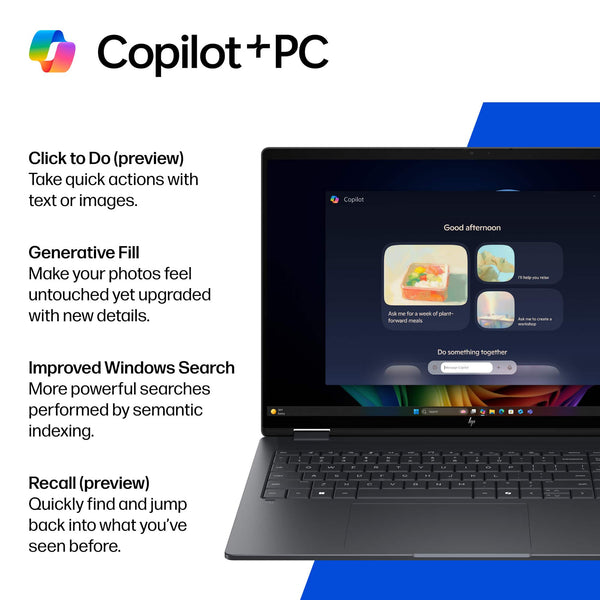 HP - OmniBook X Flip 2-in-1 - 16" 2K OLED Touchscreen Laptop - Intel Core Ultra 7 (2026) - 16GB Memory - 1TB SSD - Copilot+ - Eclipse Gray