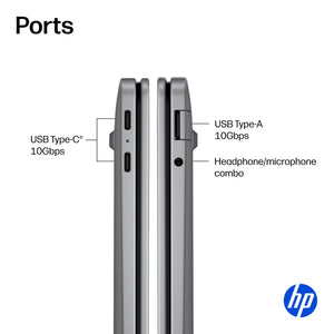 HP - OmniBook X - 14" 2K OLED Touchscreen Laptop - Snapdragon X Plus (2025) - 16GB Memory - 512GB SSD - Copilot+ PC - Meteor Silver