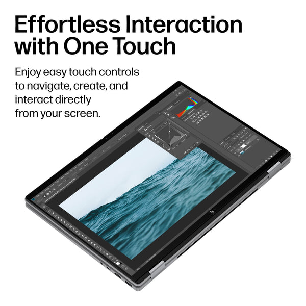 HP - OmniBook X Flip 2-in-1 - 16" 2K OLED Touchscreen Laptop - AMD Ryzen AI 7 445 (2026) - 16GB Memory - 1TB SSD - Copilot+ - Meteor Silver