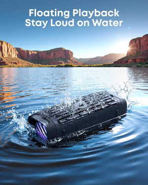 Soundcore - by Anker Boom 3i Rugged Outdoor Portable Bluetooth Speaker, IP68 Waterproof, Floating, 50W, 16H Playtime - Black