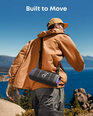 Soundcore - by Anker Boom 3i Rugged Outdoor Portable Bluetooth Speaker, IP68 Waterproof, Floating, 50W, 16H Playtime - Black