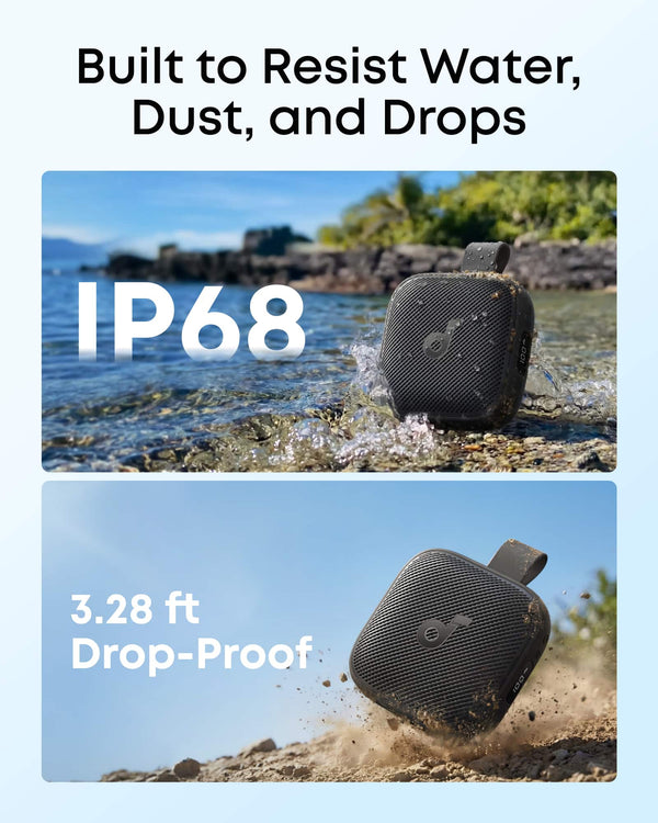 Soundcore - by Anker Boom Go 3i IP68 Waterproof 15W Bluetooth 6.0 Speaker, 24H Playtime, BassUp 2.0, Emergency Power Bank - Black