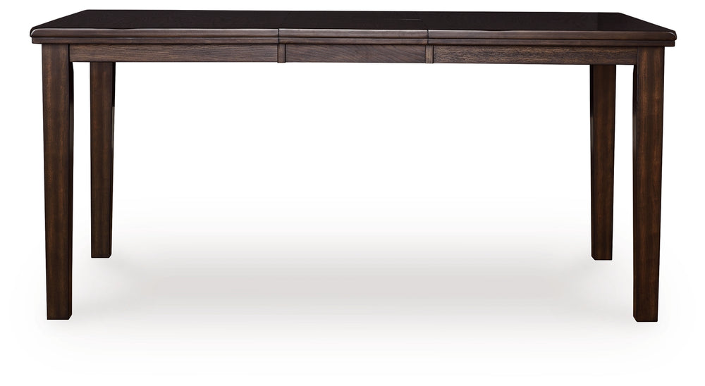 Haddigan - 7 Pc. - Dining Set - Counter Butterfly Ext. Table & 6 Uph Barstools