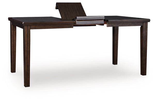 Haddigan - 7 Pc. - Dining Set - Counter Butterfly Ext. Table & 6 Uph Barstools