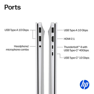 HP - OmniBook X 17.3" Full HD Touchscreen Laptop - Intel Core Ultra 7 (2024) - 16GB Memory - 512GB SSD - Copilot+ PC - Glacier Silver