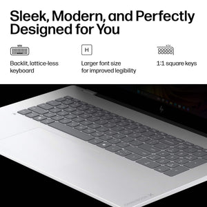 HP - OmniBook X 17.3" Full HD Touchscreen Laptop - Intel Core Ultra 7 (2024) - 16GB Memory - 512GB SSD - Copilot+ PC - Glacier Silver